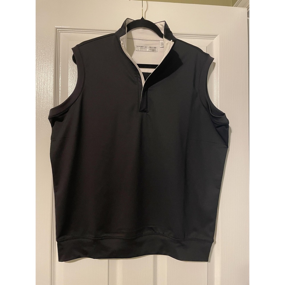 Carnoustie Performance Vest Mens Medium Black 1/4 Zip Golf Softshell Pullover